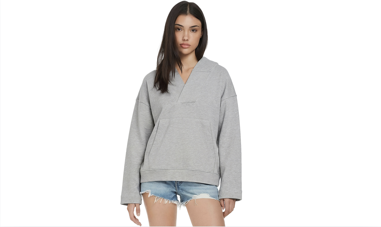 EP400 Earth Positive Women's V Neck Hoodie